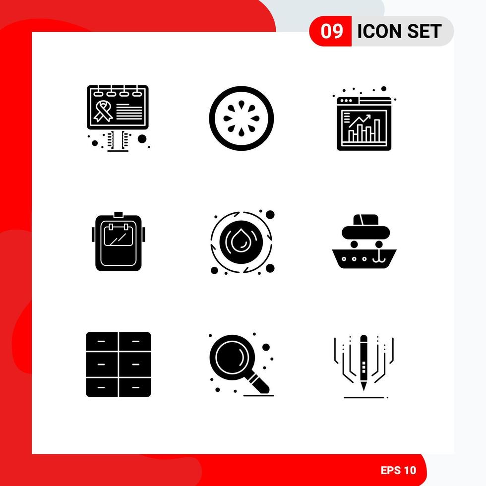 9 Creative Icons Modern Signs and Symbols of droop welder window protection mask Editable Vector Design Elements