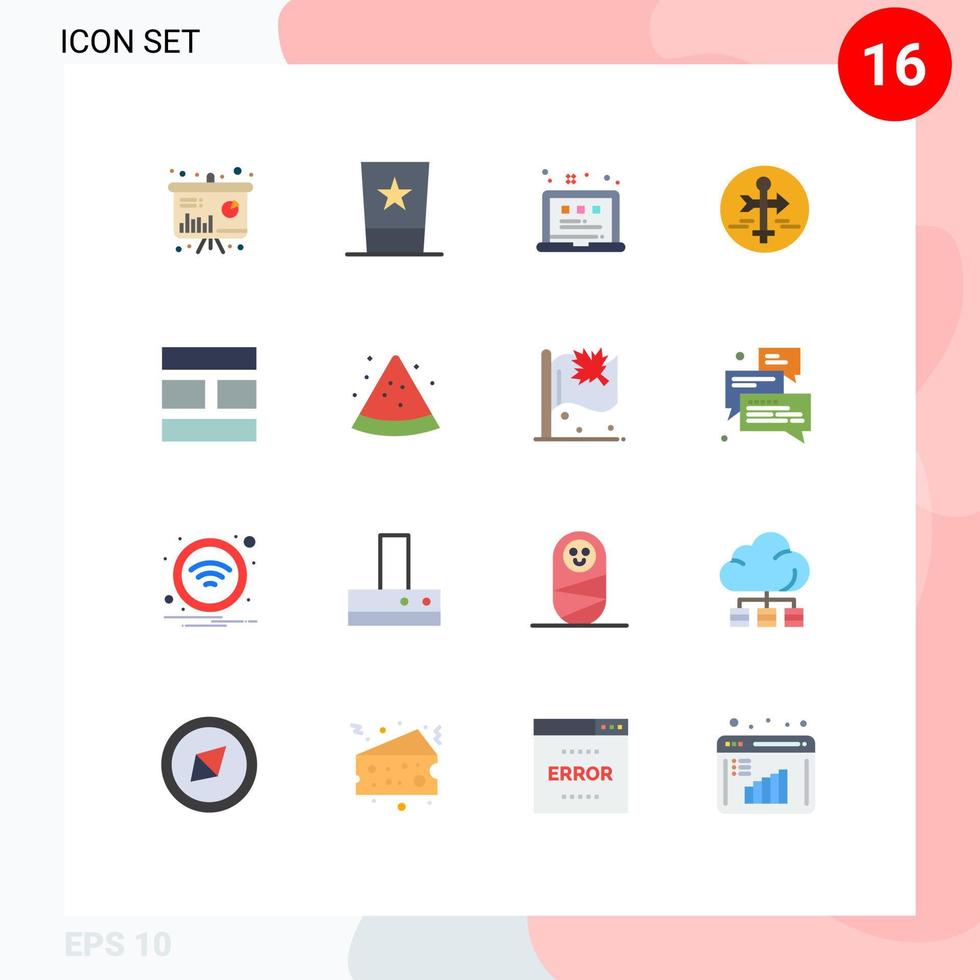 paquete de iconos de vector de stock de 16 signos y símbolos de línea para el mapa de viaje top hat guía portátil paquete editable de elementos creativos de diseño de vectores