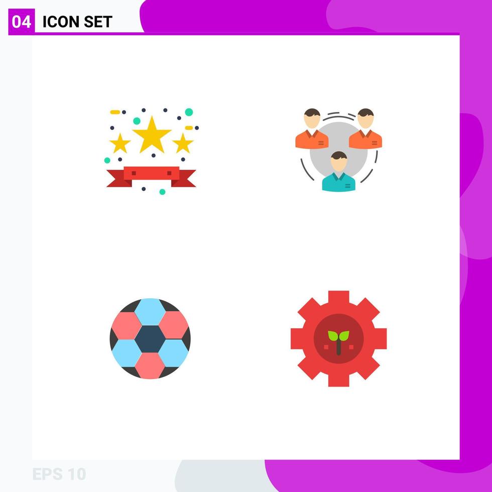 4 Universal Flat Icons Set for Web and Mobile Applications black friday social sale tag communication ball Editable Vector Design Elements