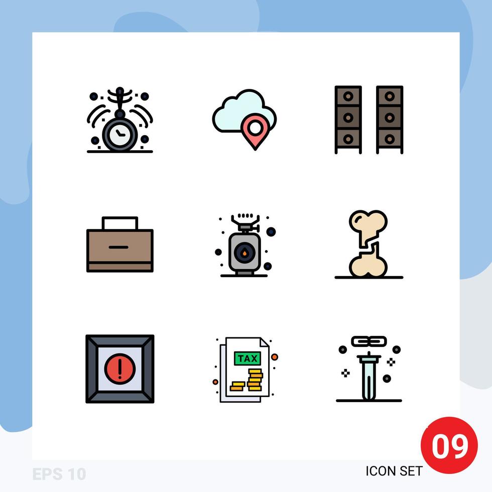 9 Creative Icons Modern Signs and Symbols of camping school draw education wardrobe Editable Vector Design Elements