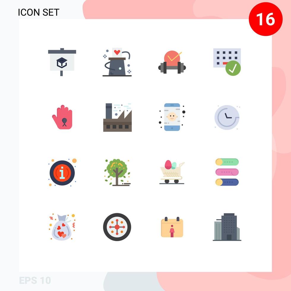 Universal Icon Symbols Group of 16 Modern Flat Colors of hardware devices trick connected sport Editable Pack of Creative Vector Design Elements