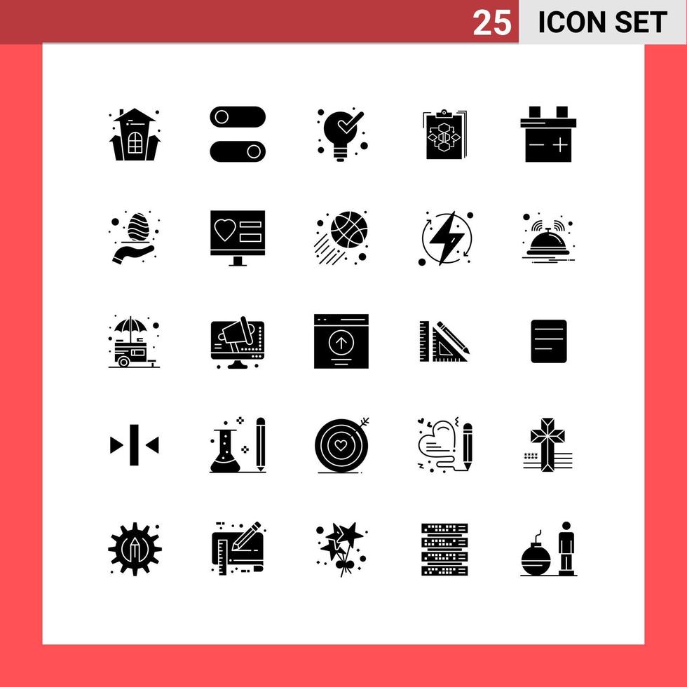 Stock Vector Icon Pack of 25 Line Signs and Symbols for workflow process management flow business Editable Vector Design Elements