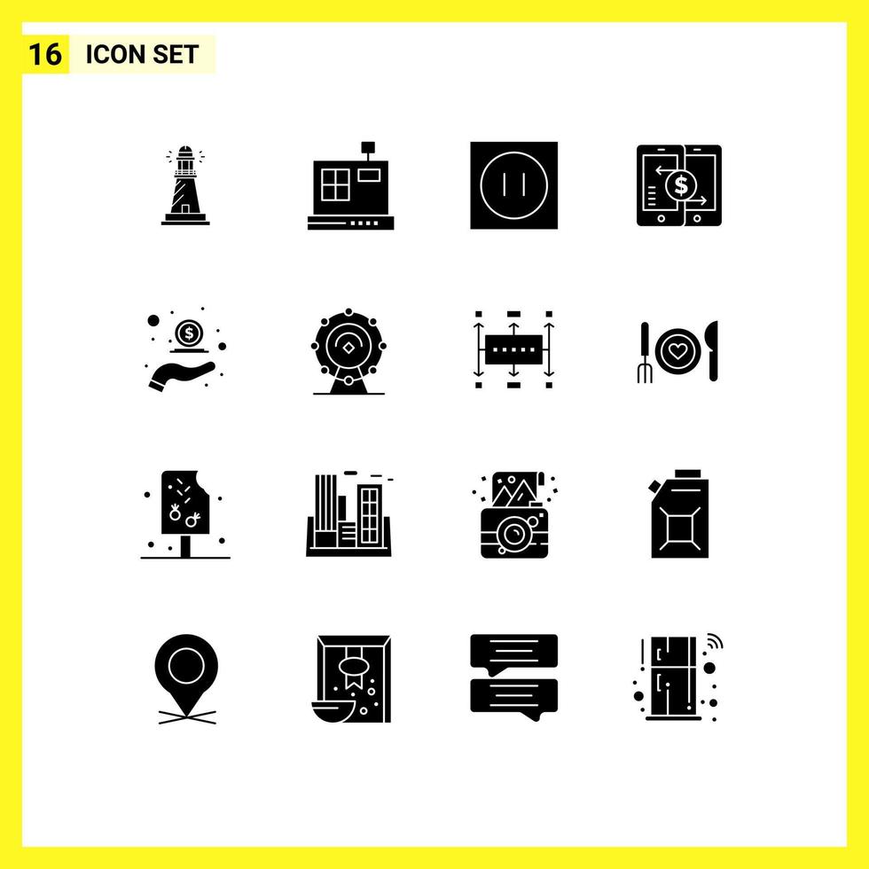 16 Creative Icons Modern Signs and Symbols of cash peer appliances payments mobile Editable Vector Design Elements