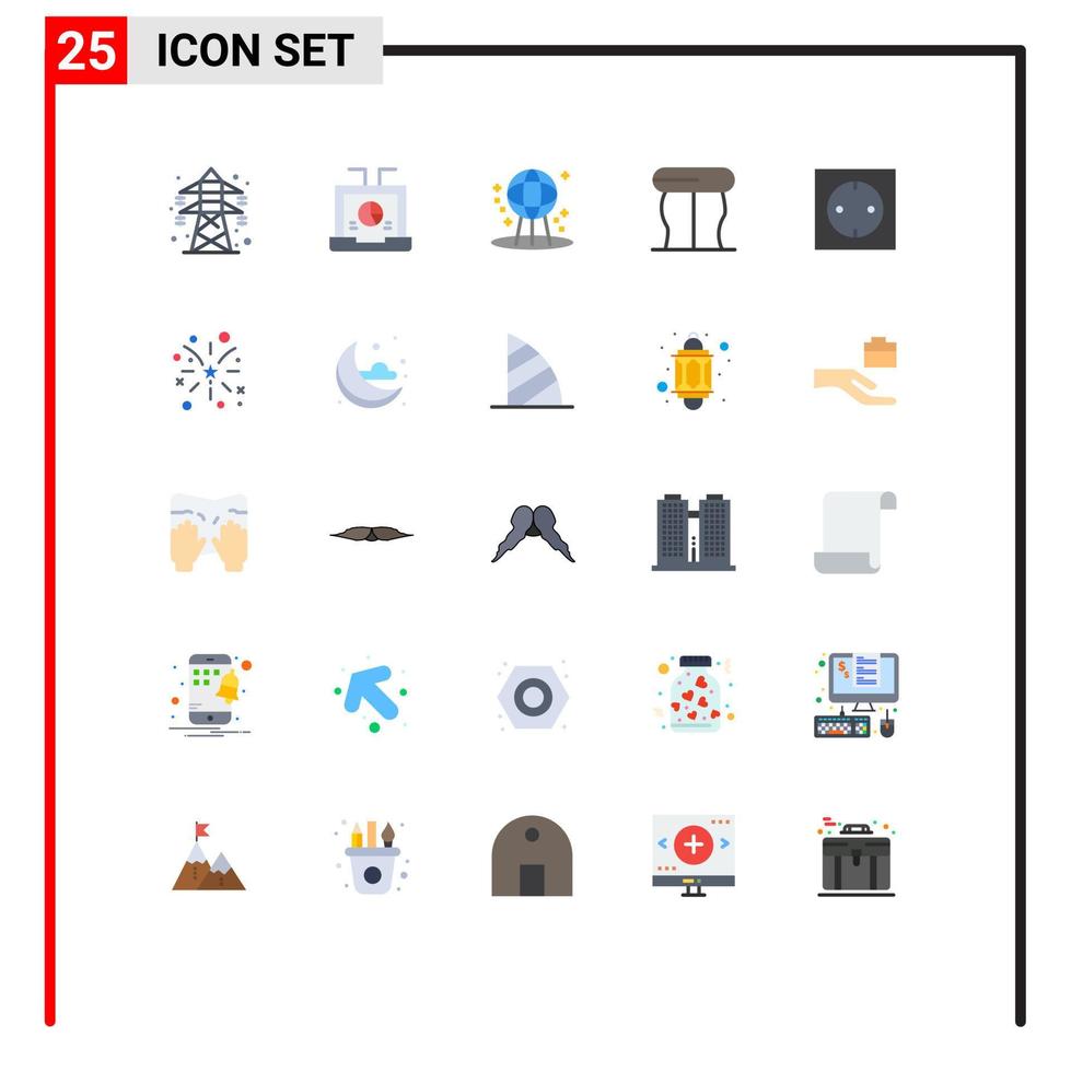 25 Creative Icons Modern Signs and Symbols of electronic table seo interior world Editable Vector Design Elements