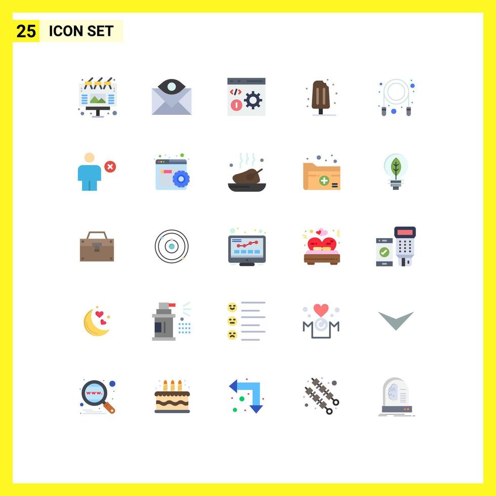 Stock Vector Icon Pack of 25 Line Signs and Symbols for sweet ice cream inbox cream development Editable Vector Design Elements