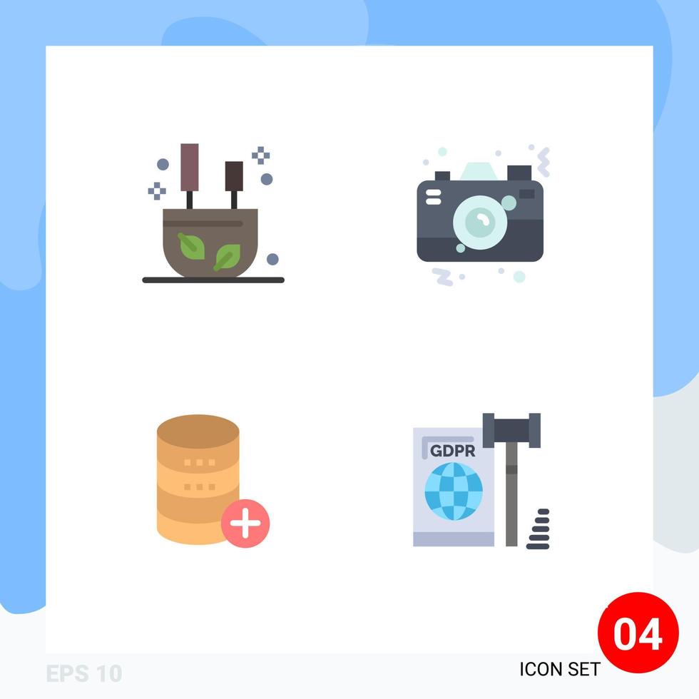 paquete de iconos de vector de stock de 4 signos y símbolos de línea para quemar palos de base de datos elementos de diseño de vector editables de sal fotográfica