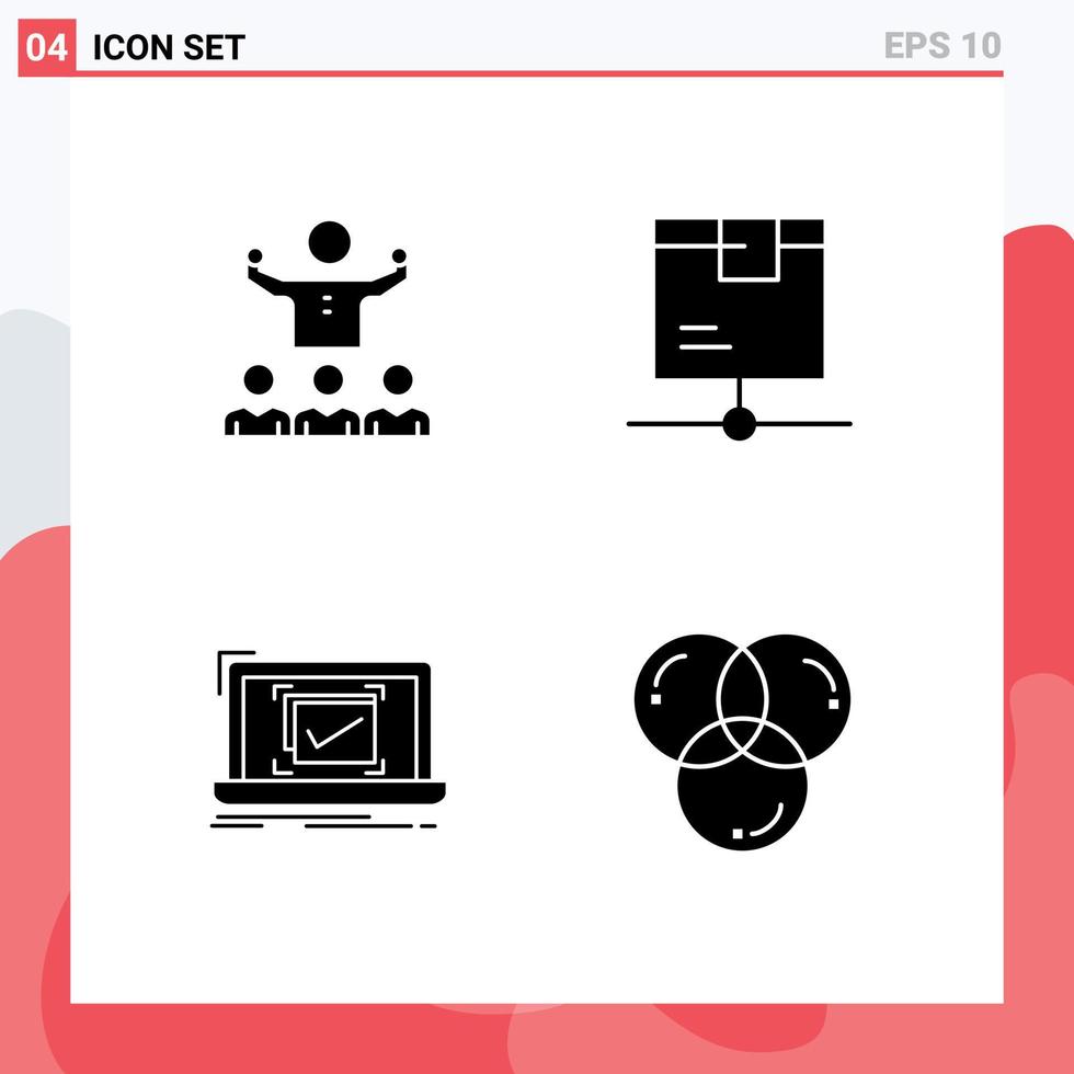Editable Vector Line Pack of Simple Solid Glyphs of encourage shipping mentorship logistic monitoring Editable Vector Design Elements