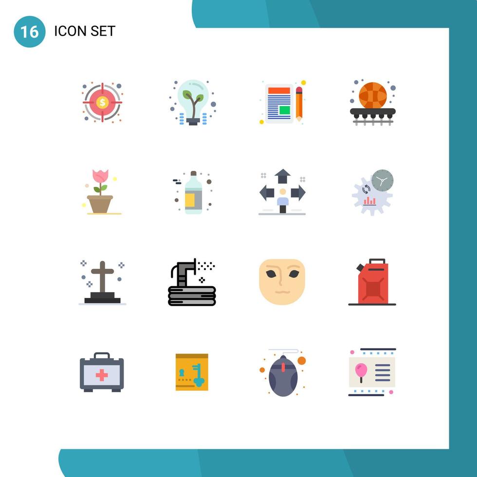 16 iconos creativos, signos y símbolos modernos de aprendizaje de consejos de baloncesto, canasta de chat, paquete editable de elementos creativos de diseño de vectores. vector
