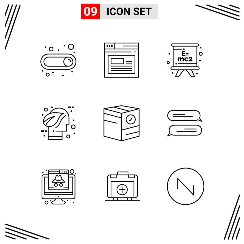 9 Icons Line Style Grid Based Creative Outline Symbols for Website Design Simple Line Icon Signs Isolated on White Background 9 Icon Set vector