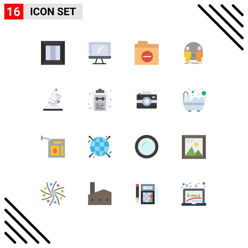 Set of 16 Modern UI Icons Symbols Signs for identity clone imac man detail Editable Pack of Creative Vector Design Elements
