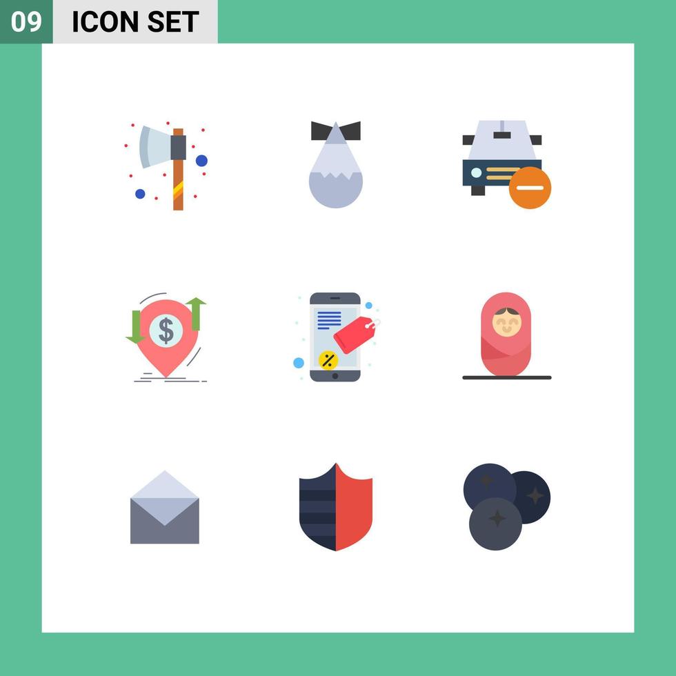 paquete de iconos de vectores de stock de 9 signos y símbolos de línea para transferencia móvil menos finanzas elementos de diseño de vectores editables financieros