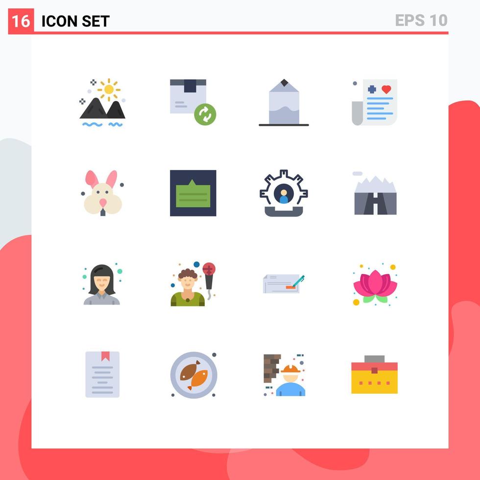Modern Set of 16 Flat Colors Pictograph of finance credit service card pack Editable Pack of Creative Vector Design Elements