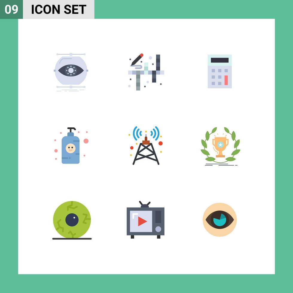 9 iconos creativos signos y símbolos modernos de loción de señal pintura de botella loción loción de bebé elementos de diseño vectorial editables vector