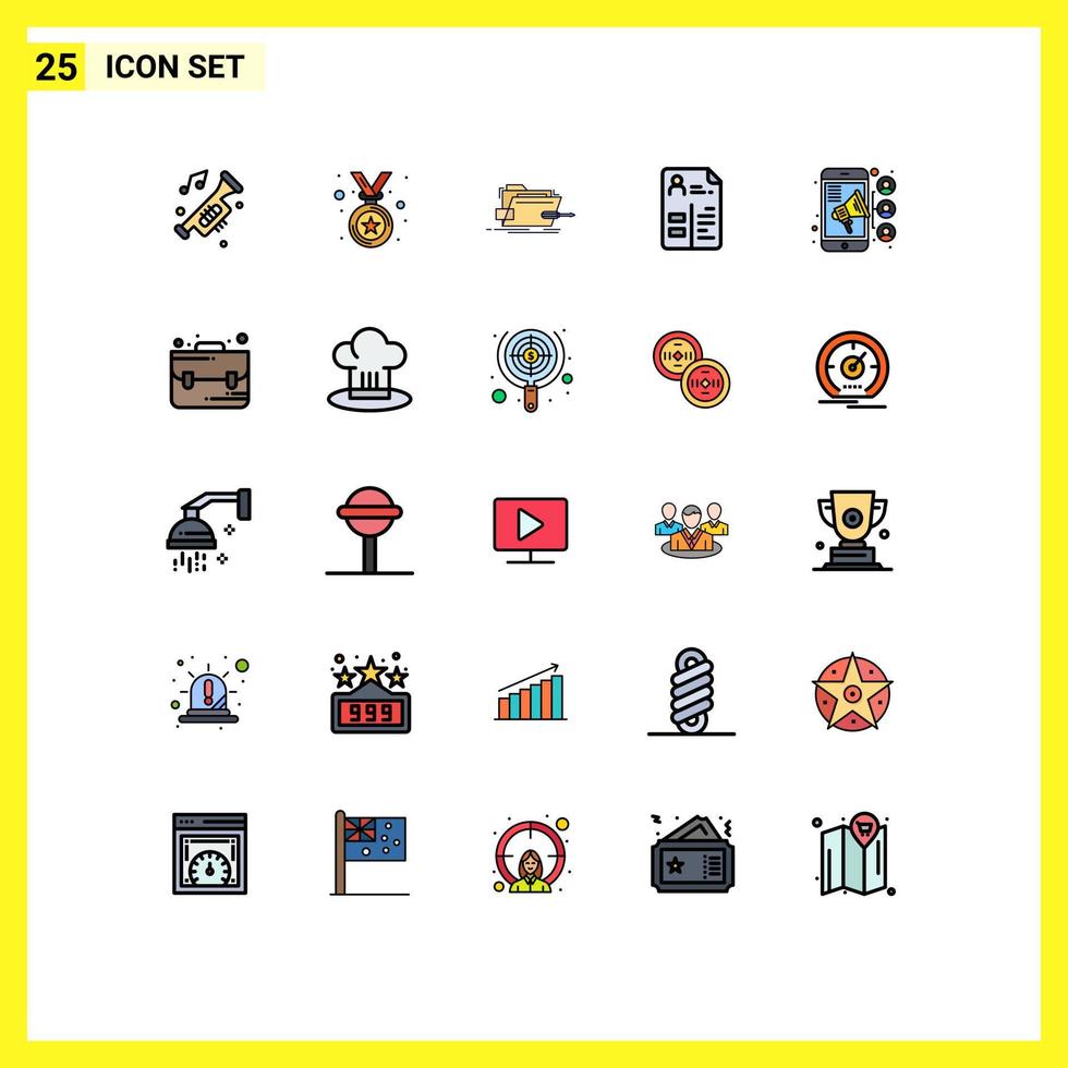 25 Creative Icons Modern Signs and Symbols of connection job box cv technical Editable Vector Design Elements