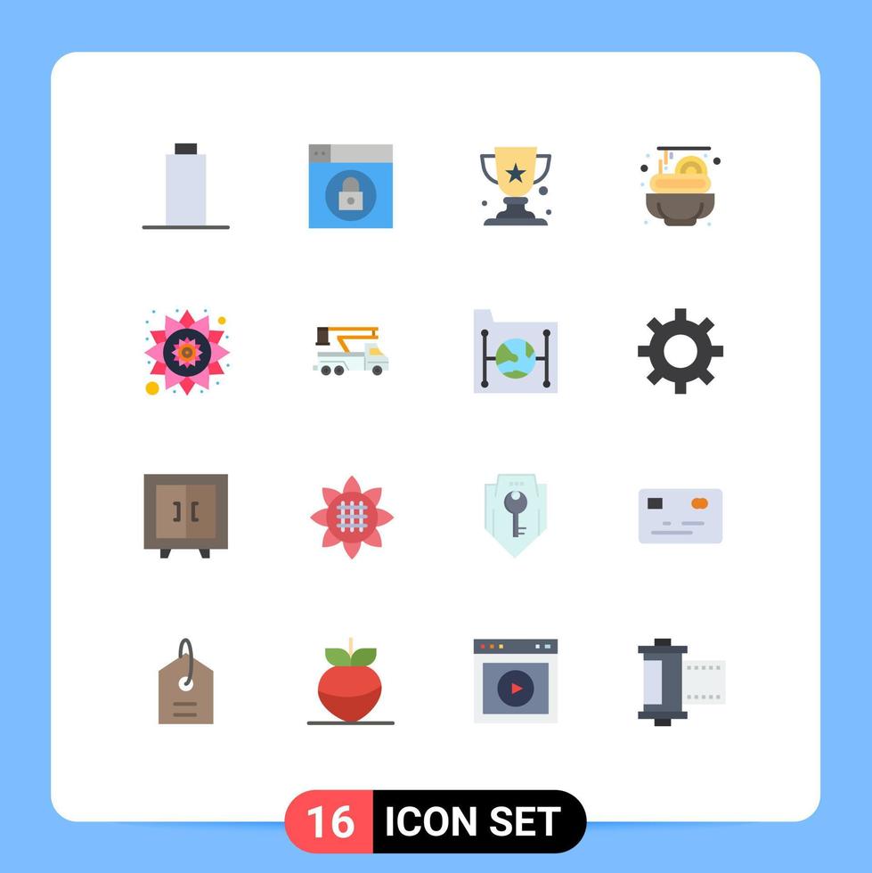 16 Creative Icons Modern Signs and Symbols of lift crane winner rangoli india Editable Pack of Creative Vector Design Elements