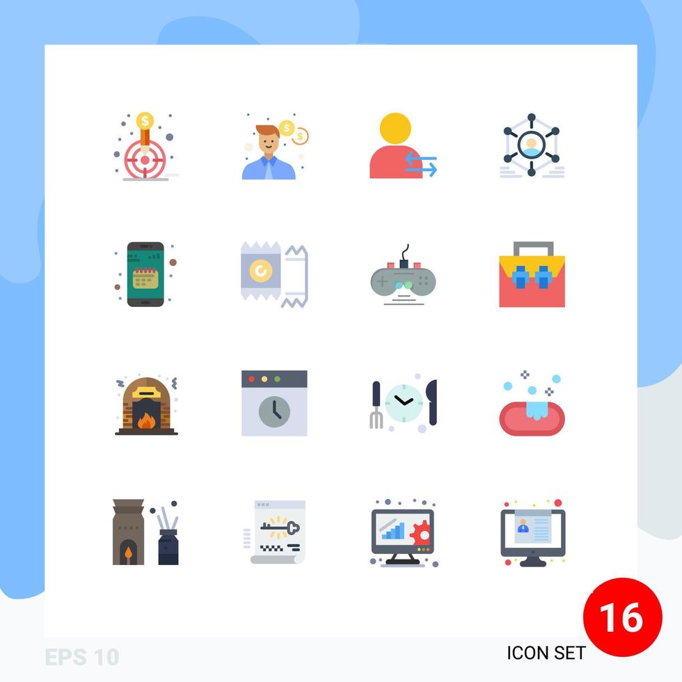 16 Creative Icons Modern Signs and Symbols of team group money user right Editable Pack of Creative Vector Design Elements