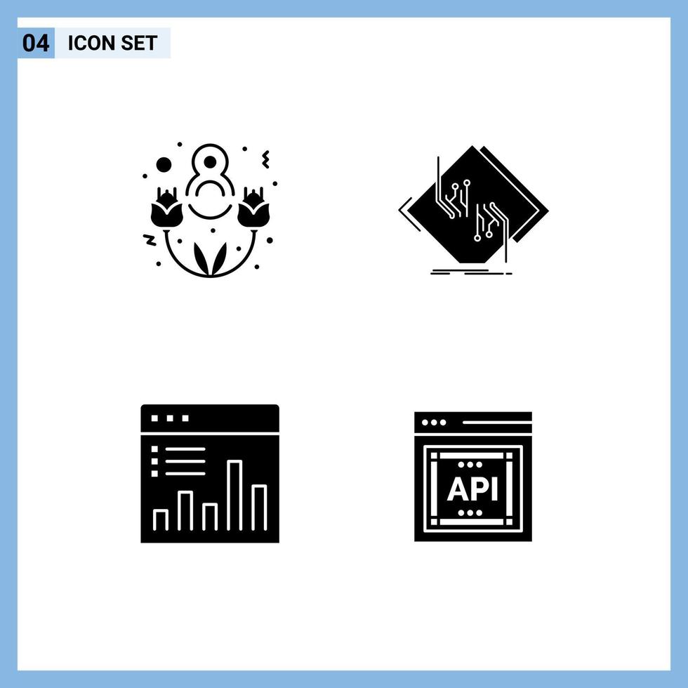 Pictogram Set of Simple Solid Glyphs of eight march analytics board network graph Editable Vector Design Elements
