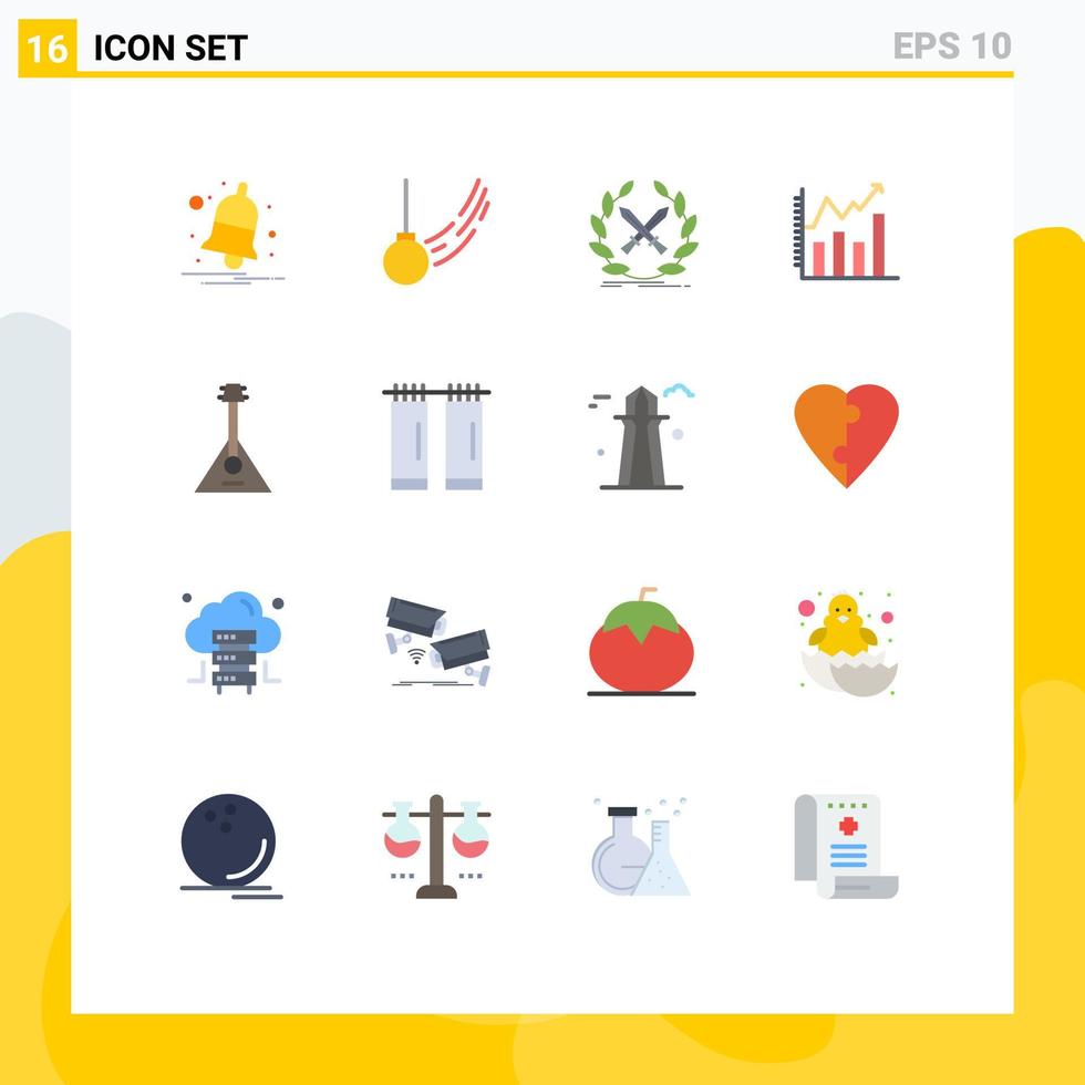 Stock Vector Icon Pack of 16 Line Signs and Symbols for chart analytic motion analysis label Editable Pack of Creative Vector Design Elements