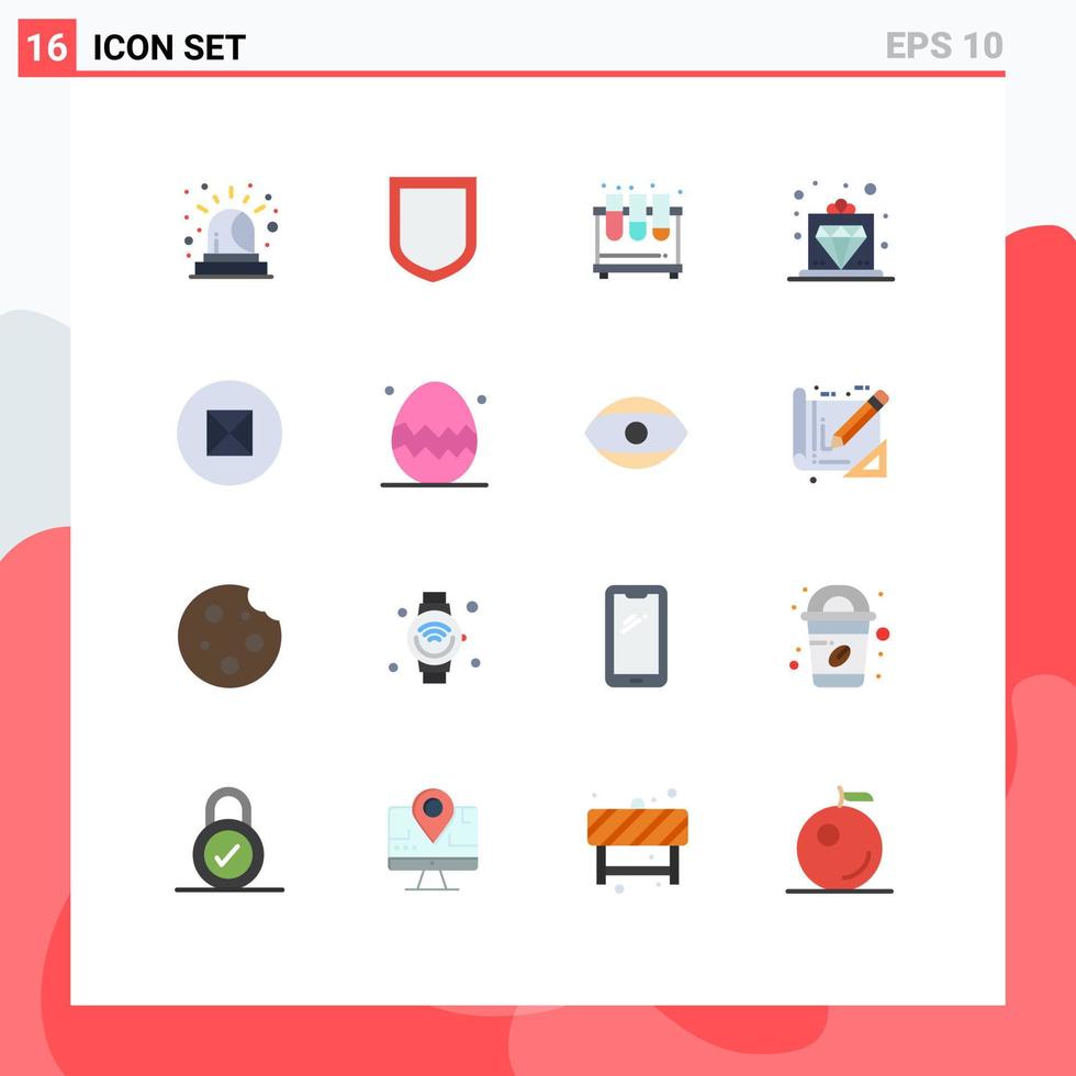 Pack of 16 Modern Flat Colors Signs and Symbols for Web Print Media such as symbols ancient tubes service premium Editable Pack of Creative Vector Design Elements