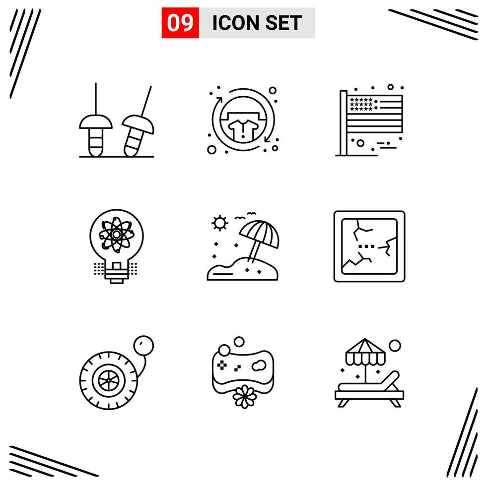 9 Icons Line Style Grid Based Creative Outline Symbols for Website Design Simple Line Icon Signs Isolated on White Background 9 Icon Set vector