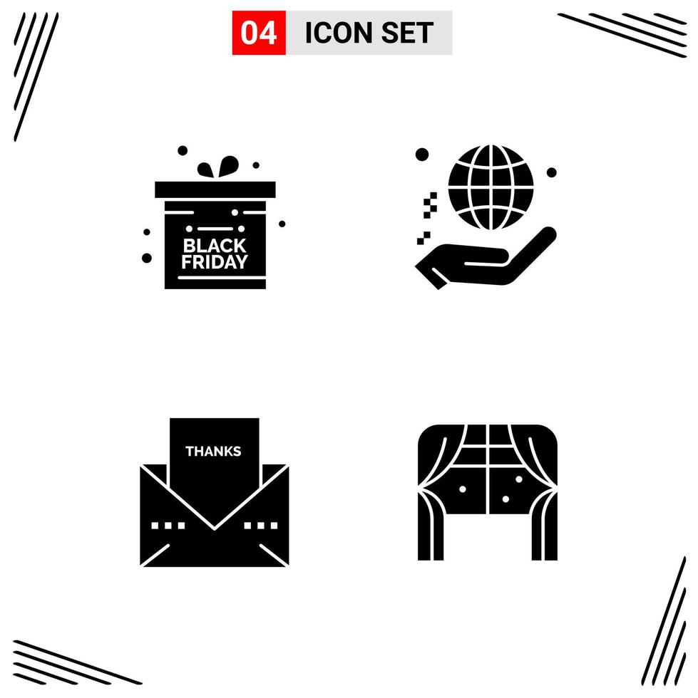 4 Icons Solid Style Grid Based Creative Glyph Symbols for Website Design Simple Solid Icon Signs Isolated on White Background 4 Icon Set vector