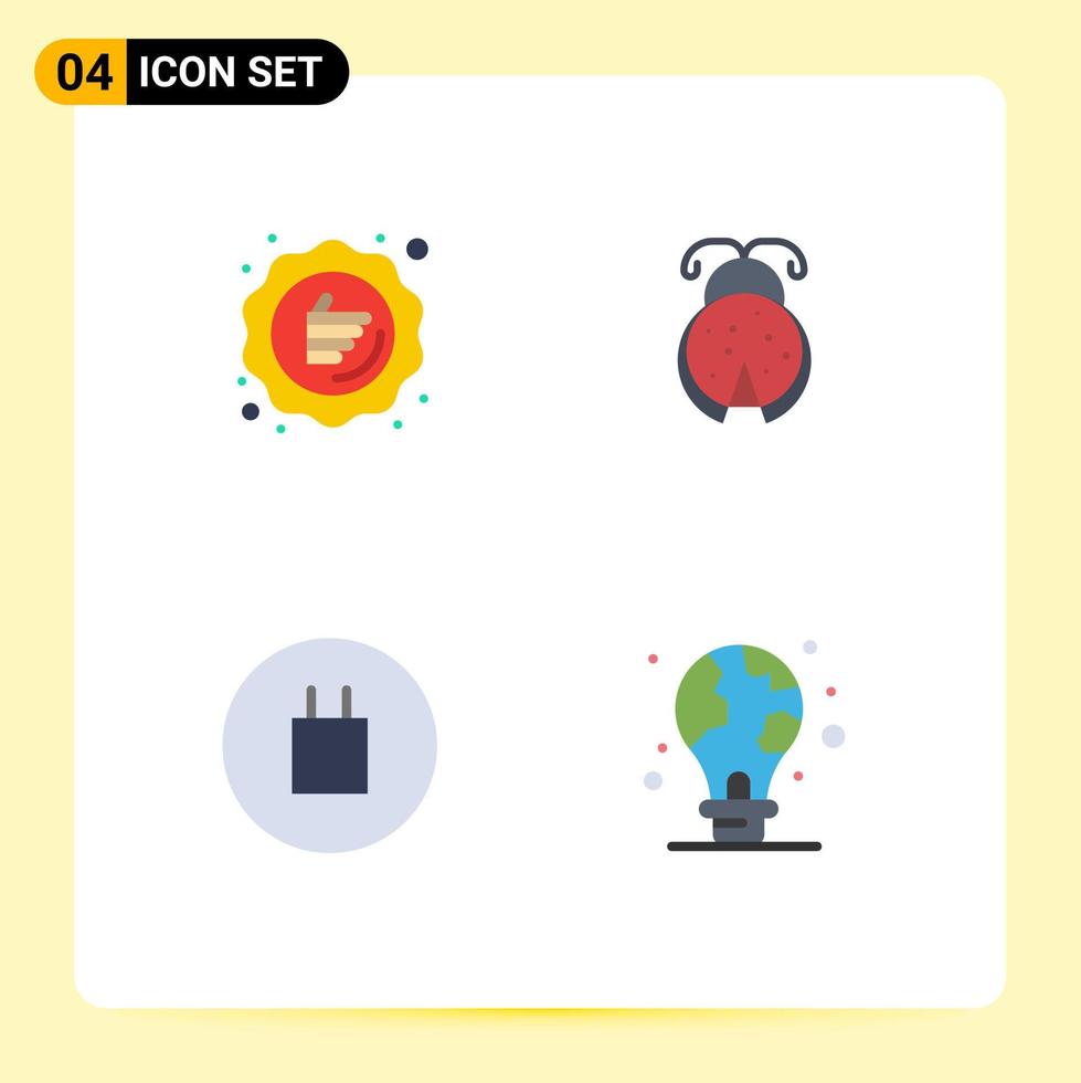 Stock Vector Icon Pack of 4 Line Signs and Symbols for discount ancient promotion insect symbols Editable Vector Design Elements