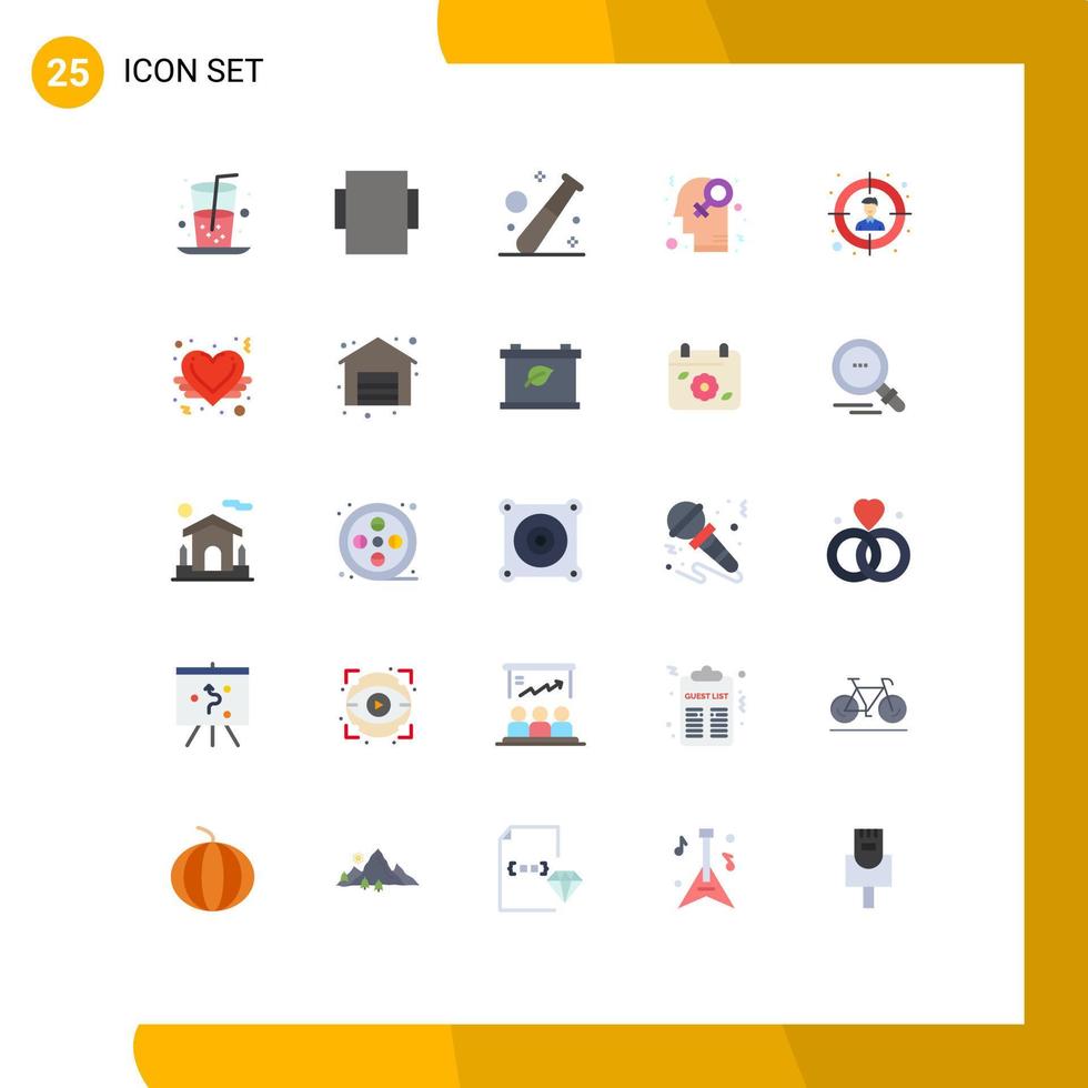 Stock Vector Icon Pack of 25 Line Signs and Symbols for user audience game homosexuality gender Editable Vector Design Elements