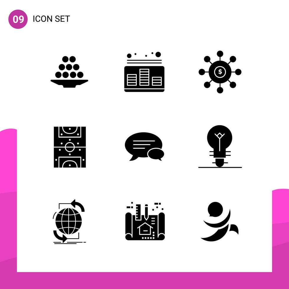 Glyph Icon set Pack of 9 Solid Icons isolated on White Background for responsive Website Design Print and Mobile Applications vector
