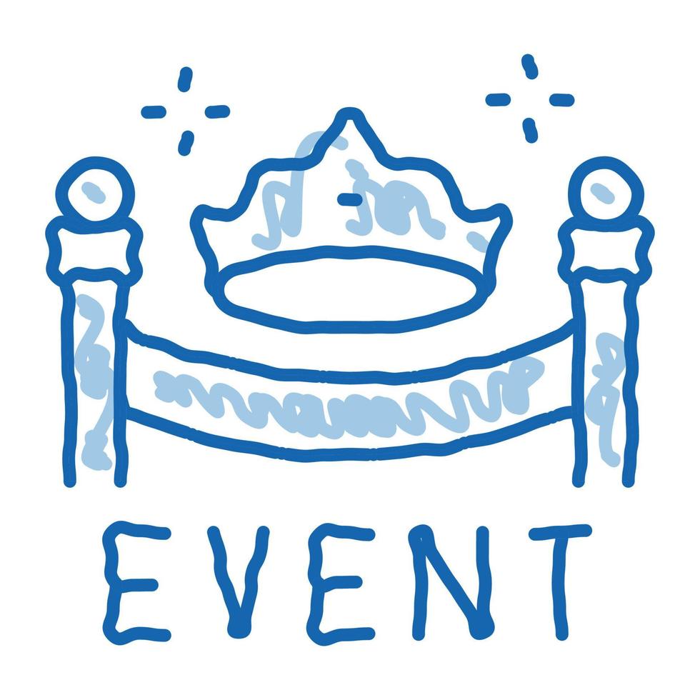 evento de presentación solemne doodle icono dibujado a mano ilustración vector