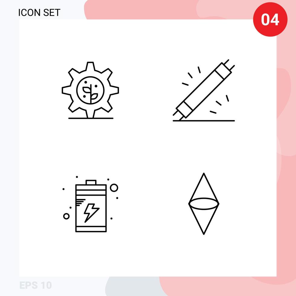 4 Line concept for Websites Mobile and Apps earth charge devices equipment ethereum Editable Vector Design Elements