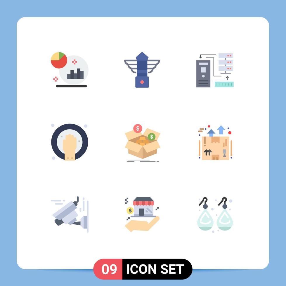 9 iconos creativos signos y símbolos modernos de m ahorro mano spa combinación mano remojo información elementos de diseño vectorial editables vector