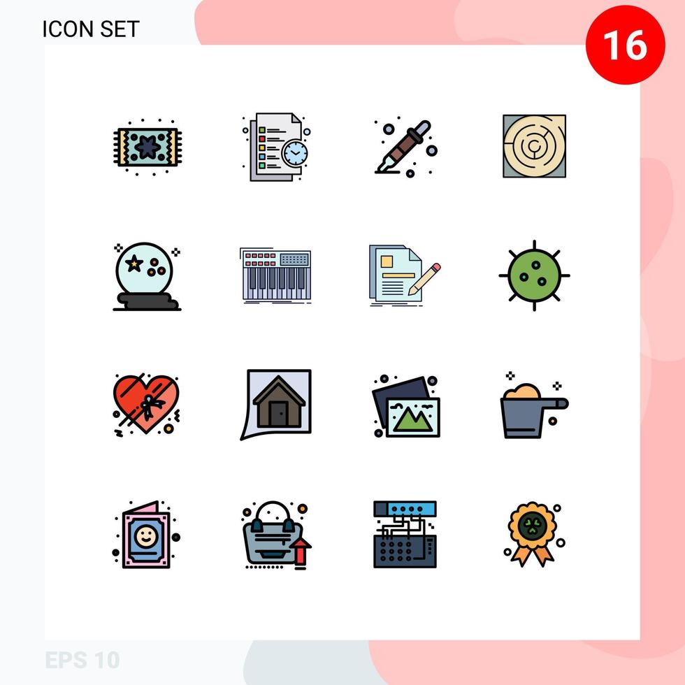 Set of 16 Vector Flat Color Filled Lines on Grid for pattern labyrinth time map liquidator Editable Creative Vector Design Elements