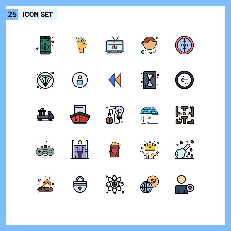 25 Creative Icons Modern Signs and Symbols of stages user analysis support platform Editable Vector Design Elements