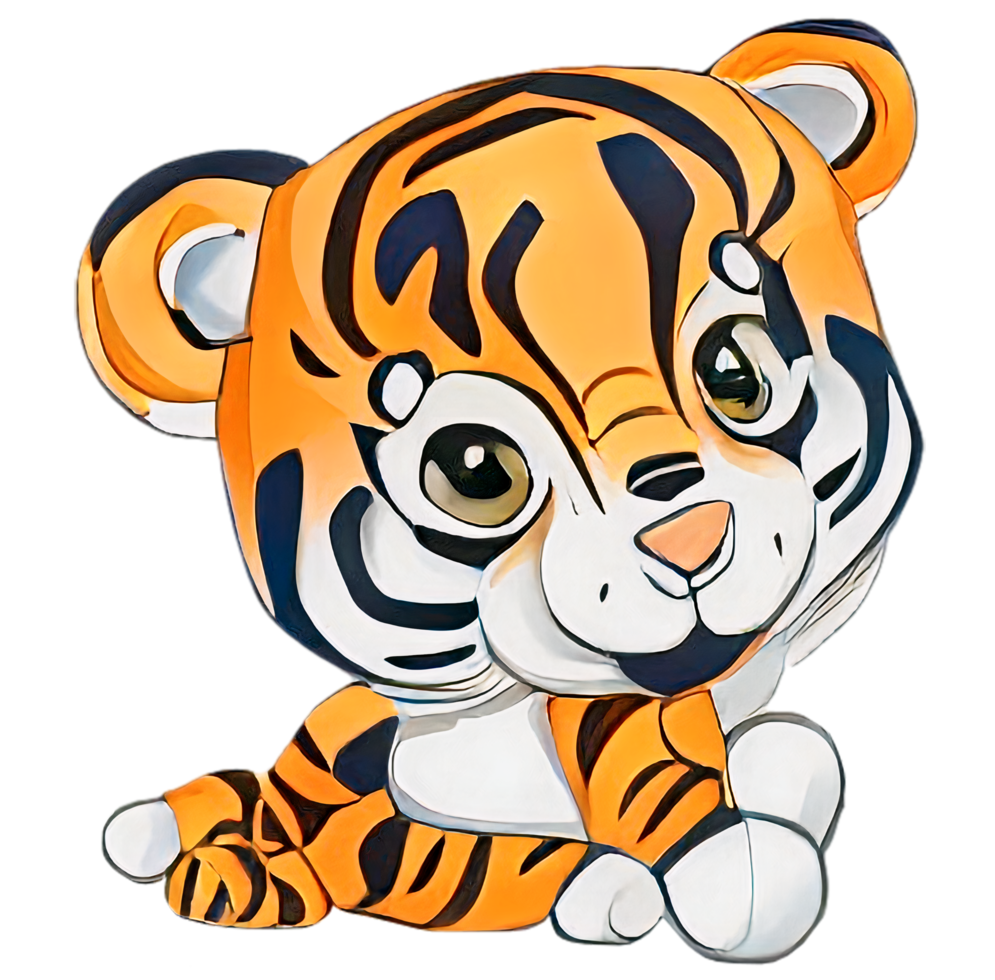 Cute Tiger Baby 17915165 PNG