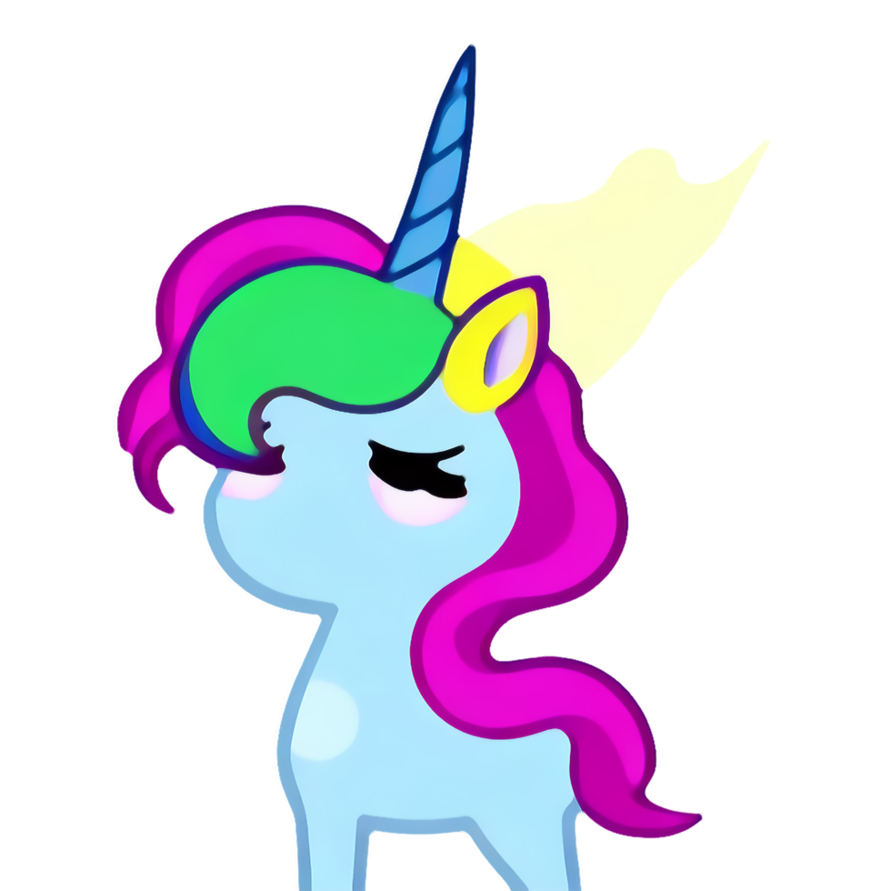 lindo unicornio mágico png