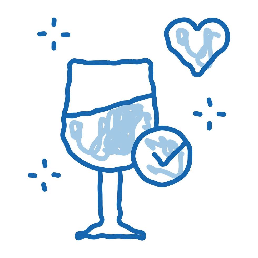 good wine endorsements doodle icon hand drawn illustration vector