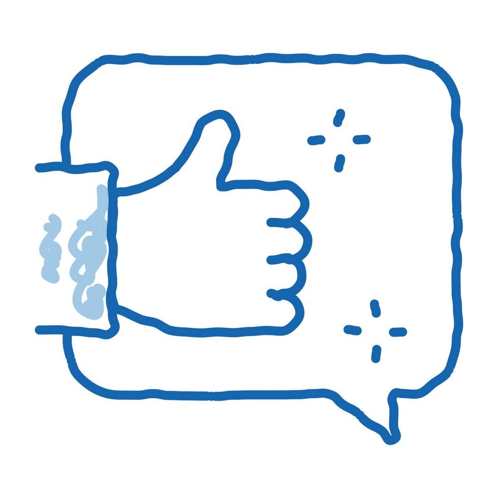 confirmation of right thought doodle icon hand drawn illustration vector