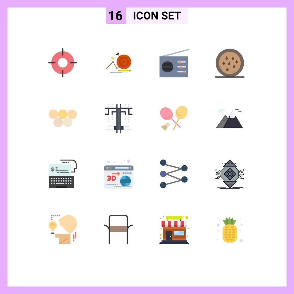 Stock Vector Icon Pack of 16 Line Signs and Symbols for greek ancient focus thanksgiving healthy Editable Pack of Creative Vector Design Elements