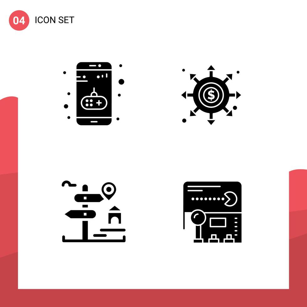 Creative Icons Modern Signs and Symbols of app location mobile hole board Editable Vector Design Elements