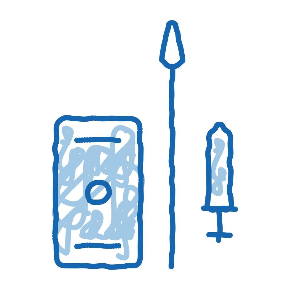 gladiator fights doodle icon hand drawn illustration vector