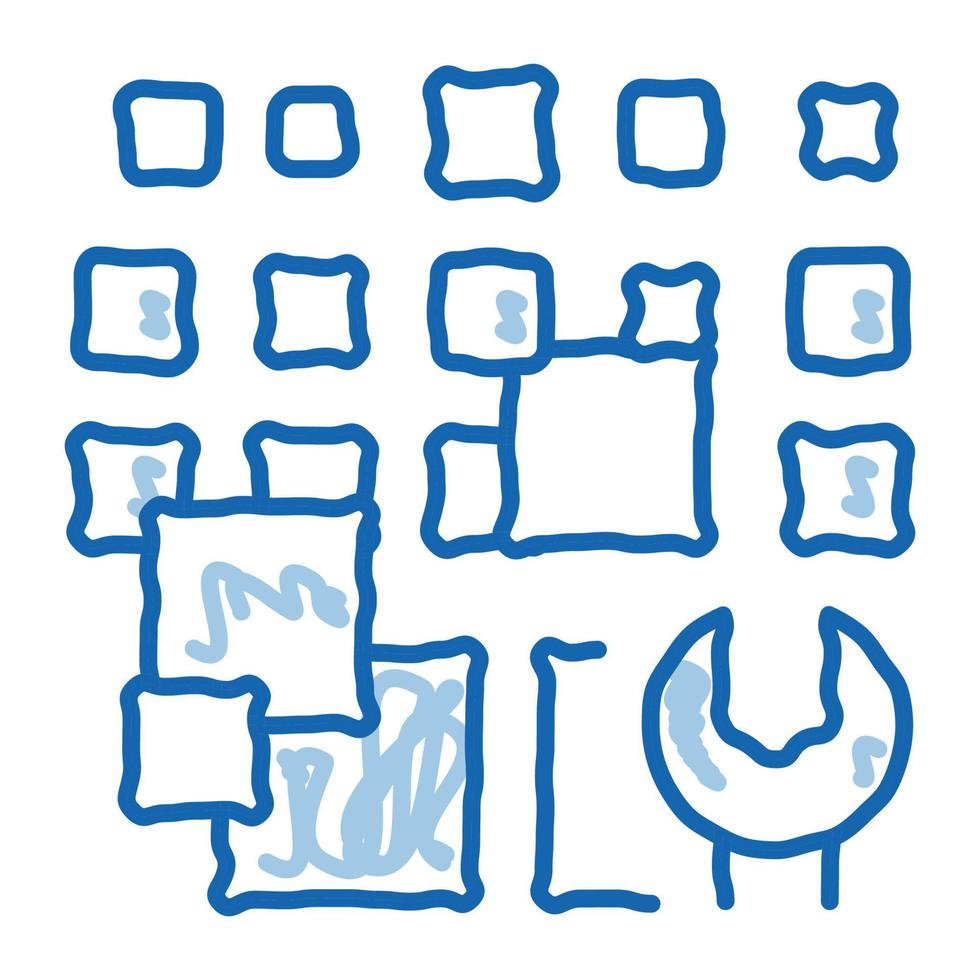 total particle removal doodle icon hand drawn illustration vector