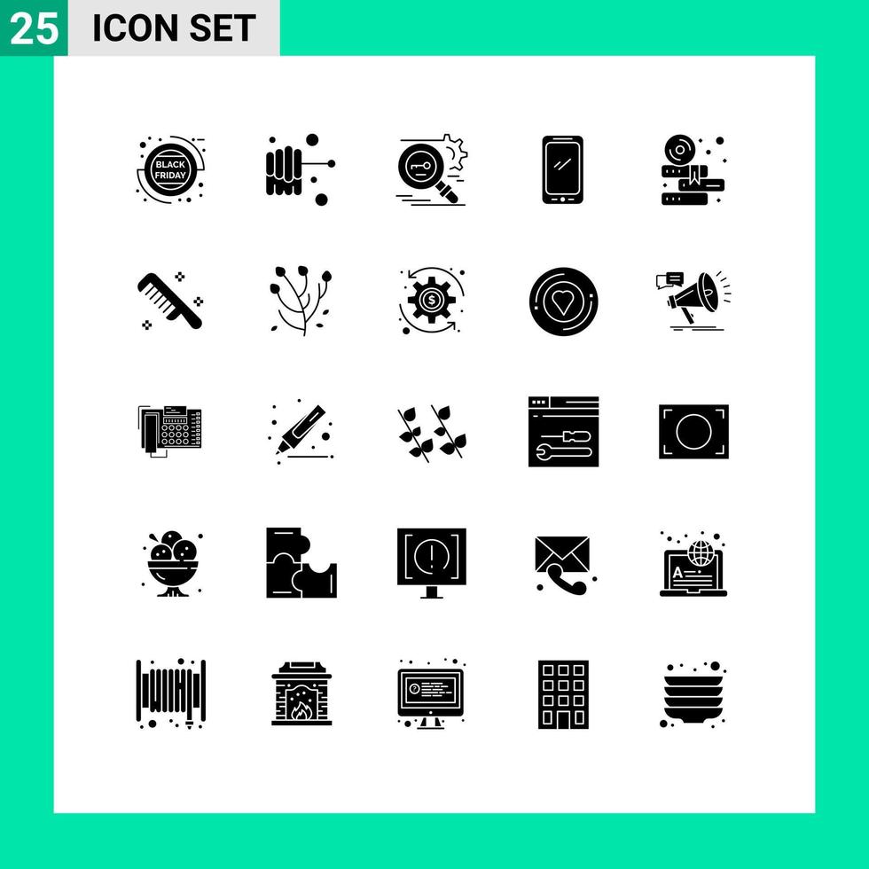 25 Creative Icons Modern Signs and Symbols of education iphone research android smart phone Editable Vector Design Elements