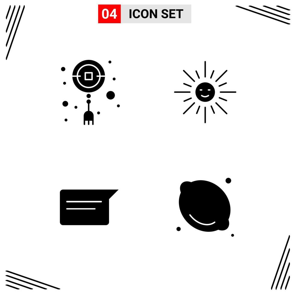 4 Icons Solid Style Grid Based Creative Glyph Symbols for Website Design Simple Solid Icon Signs Isolated on White Background 4 Icon Set vector