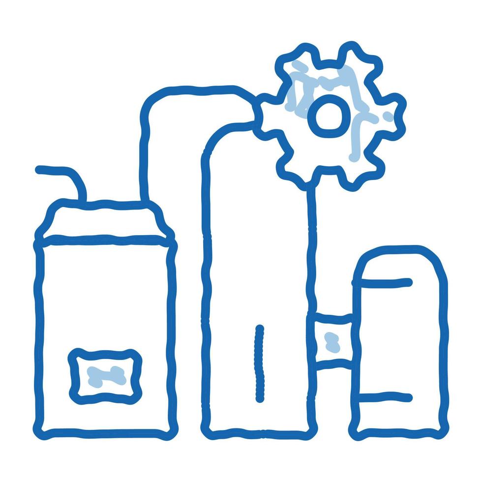 milk products doodle icon hand drawn illustration vector