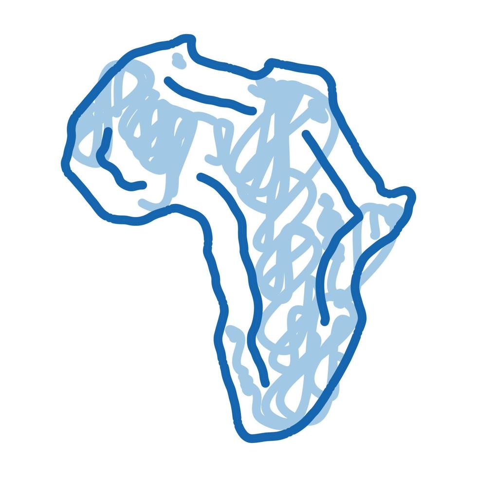 Continent doodle icon hand drawn illustration vector