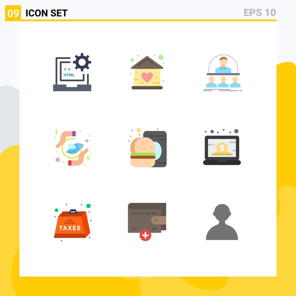 9 Creative Icons Modern Signs and Symbols of freedom equality home mentor course Editable Vector Design Elements