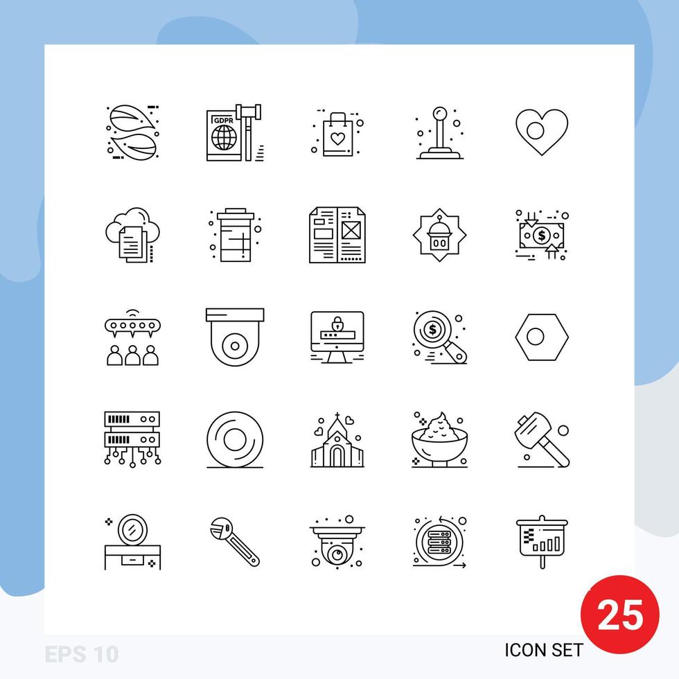 25 Line concept for Websites Mobile and Apps bangla switch secure joystick faq Editable Vector Design Elements