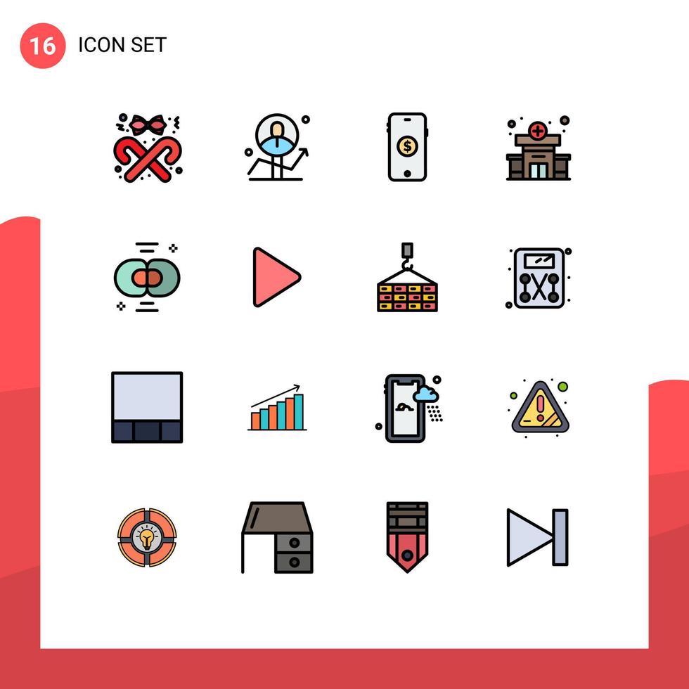 16 Creative Icons Modern Signs and Symbols of biochemistry hospital analytics clinic shopping Editable Creative Vector Design Elements