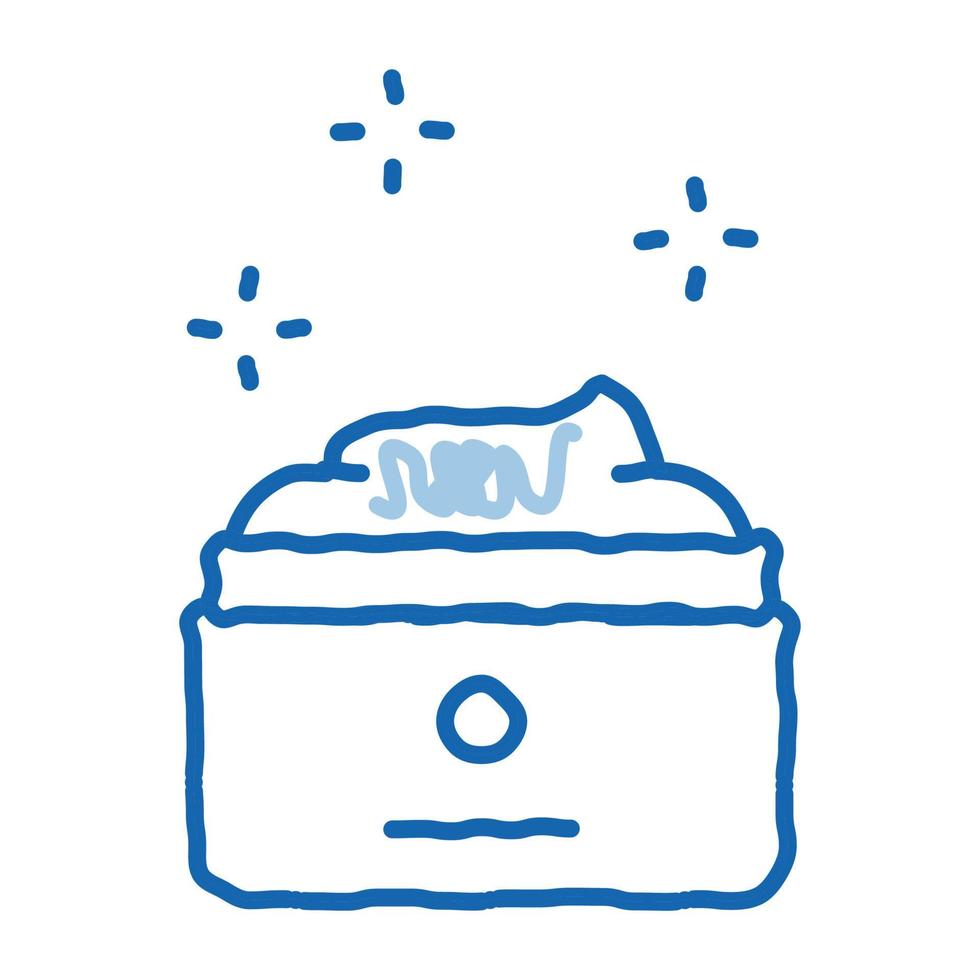 effective cream in jar doodle icon hand drawn illustration vector