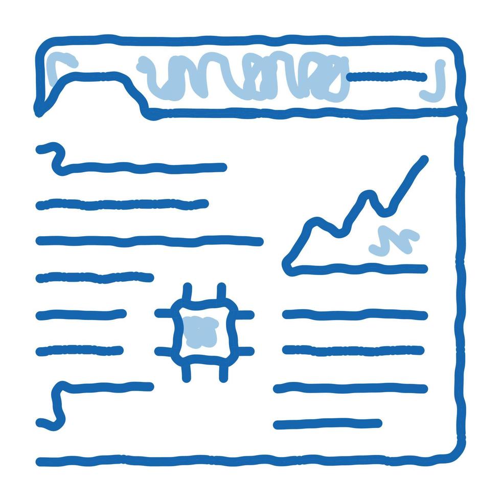 robotic process automation doodle icon hand drawn illustration vector